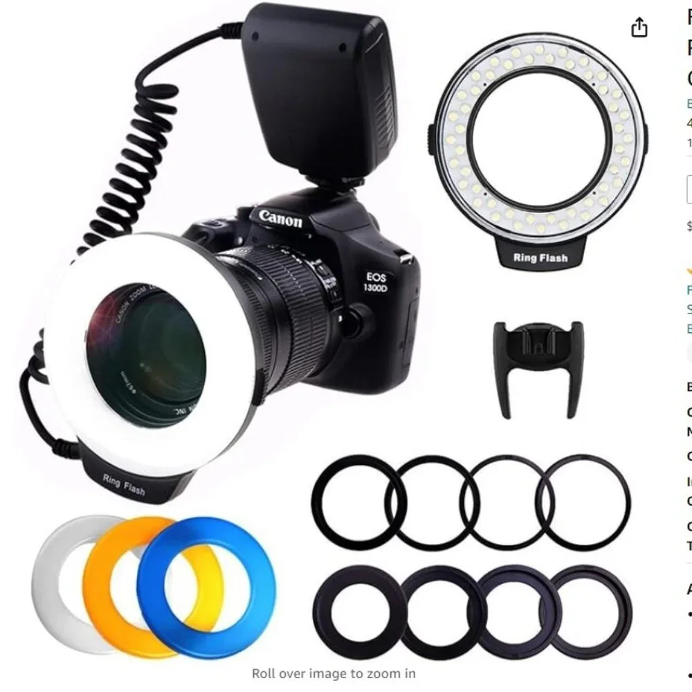 Neewer LED Ring Flash Photography Macro Light LCD Display DSLR